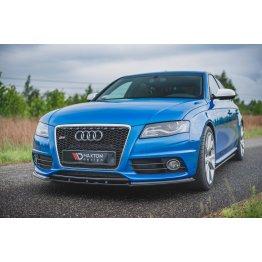 Накладка сплиттер на передний бампер на Audi S4 B8 / A4 B8 S-Line